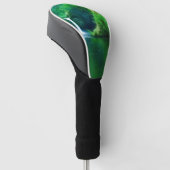 Groene Abstracte Mosstructuur iPhone Hoes Golfheadcover (Schuin)
