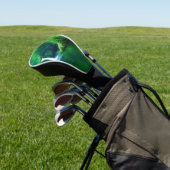 Groene Abstracte Mosstructuur iPhone Hoes Golfheadcover (Insitu)