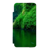 Groene Abstracte Mosstructuur iPhone Hoes Incipio iPhone Portemonnee Hoesje (Voorkant Agenda)