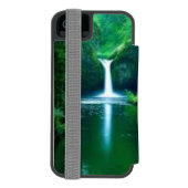 Groene Abstracte Mosstructuur iPhone Hoes Incipio iPhone Portemonnee Hoesje (Agenda Achterkant)