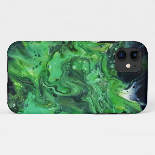 Groene abstracte motief. Case-Mate iPhone case (Achterkant (horizontaal))