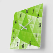 Groene abstracte patroon vierkante klok (Hoek)