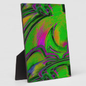 Groene Abstracte Plaquette Fotoplaat (Zijkant)