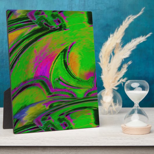 Groene Abstracte Plaquette Fotoplaat (Zijkant)