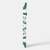 Groene abstracte print met massief groene telefoon Case-Mate iPhone case (Achterkant / Rechts)