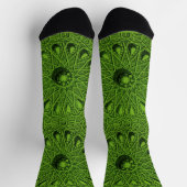 groene abstracte print sokken (Top)