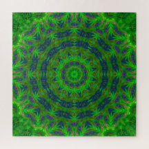 Groene Abstracte puzzel
