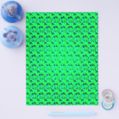 Groene Abstracte Rozen Bulk Scrapbook Papier Pagin Flyer (Enkel)