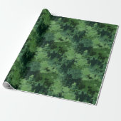 Groene Abstracte Schilderij  Cadeaupapier (Uitgerold)