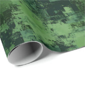 Groene Abstracte Schilderij  Cadeaupapier (Rol Hoek)