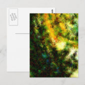 Groene Abstracte schilderkunst Briefkaart (Voorkant / Achterkant)