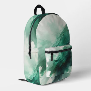 Groene Abstracte Smaragd Vibes Bedrukte Rugzak