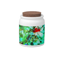 Groene abstracte snoeppot, verse mint textuur char
