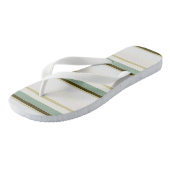 groene Abstracte strepen Teenslippers (Schuin)