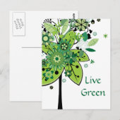 Groene Abstracte structuur Briefkaart (Voorkant / Achterkant)