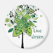 Groene Abstracte structuur Magneet (Voorkant)