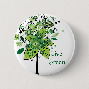 Groene Abstracte structuur Ronde Button 5,7 Cm