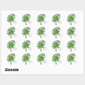Groene Abstracte structuur Ronde Sticker (Vel)