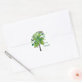 Groene Abstracte structuur Ronde Sticker (Envelop)