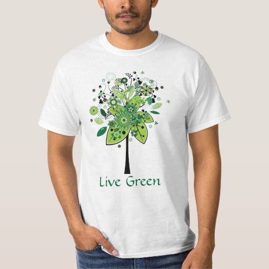 Groene Abstracte structuur T-shirt (Voorkant)