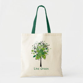 Groene Abstracte structuur Tote Bag