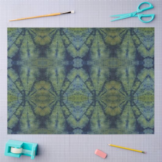 Groene Abstracte tinten kleuren Traditionele Patro Tissuepapier (Craft)