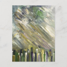Groene Abstracte Urban City Fine Art Kaarten