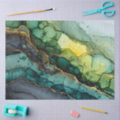 Groene Abstracte Vloeibare Kunst Tissuepapier (Craft)