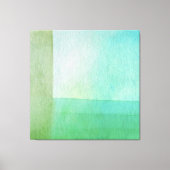Groene Abstracte Waterverf Droommuur Canvas Afdruk (Voorkant)