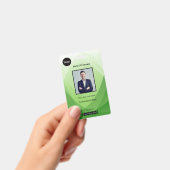 Groene Abstracte werknemer identiteitsbewijs met f Badge (Handheld)