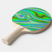 Groene Abstracte wervelkolom Tafeltennisbatje (Voorkant Gekanteld)