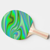 Groene Abstracte wervelkolom Tafeltennisbatje (Zijkant)