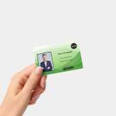 Groene Abstracte Zakelijke Foto Identificatie ID Badge (Handheld)