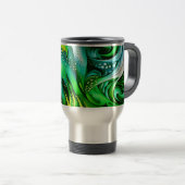 Groene abstractie reisbeker (Voorkant rechts)