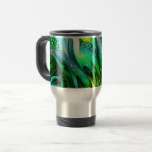 Groene abstractie reisbeker (Voorkant links)