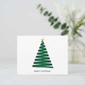 Groene Abstractste kerstboom Feestdagenkaart (Staand voorkant)