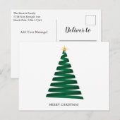 Groene Abstractste kerstboom Feestdagenkaart (Voorkant / Achterkant)