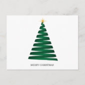Groene Abstractste kerstboom Feestdagenkaart (Voorkant)