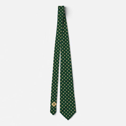 Groene Accountant Spreadsheet Stropdas (Achterkant)