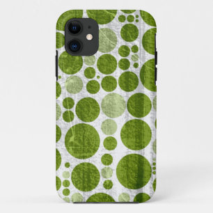 Groene achtergrond 2 van stippen naadloze grunge Case-Mate iPhone case
