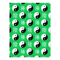 Groene achtergrond Chinese Yinyang-patroon