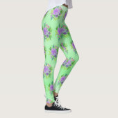 Groene achtergrond en boeket leggings (Rechts)