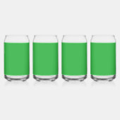 Groene achtergrond en witte rand voor een moderne  blikvorm glas (Achterkant)