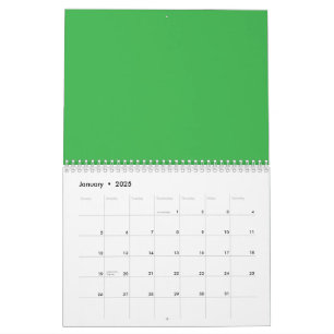 Groene achtergrond en witte rand voor een moderne  kalender