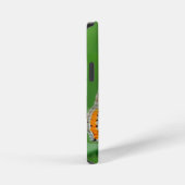 Groene achtergrond & gele,witte vlinder & spin iPhone hoesje (Rechterkant)