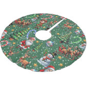 Groene Achtergrond Kerst Decoratiepatroon Kerstboom Rok (Gekanteld)