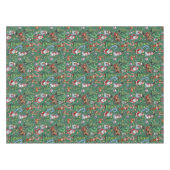 Groene Achtergrond Kerst Decoratiepatroon Tafelkleed (Voorkant (Horizontaal))