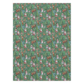 Groene Achtergrond Kerst Decoratiepatroon Tafelkleed (Voorkant)