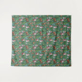Groene Achtergrond Kerst Decoratiepatroon Wandkleed (Voorkant (horizontaal))