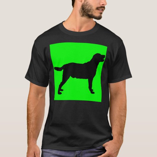 Groene achtergrond labrador Retriever T-shirt (Voorkant)